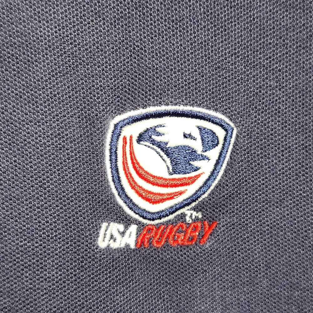CANTERBURY OF NEW ZEALAND Polo Mens XXL Blue USA Rugby Short Sleeve Shirt - Picture 8 of 14